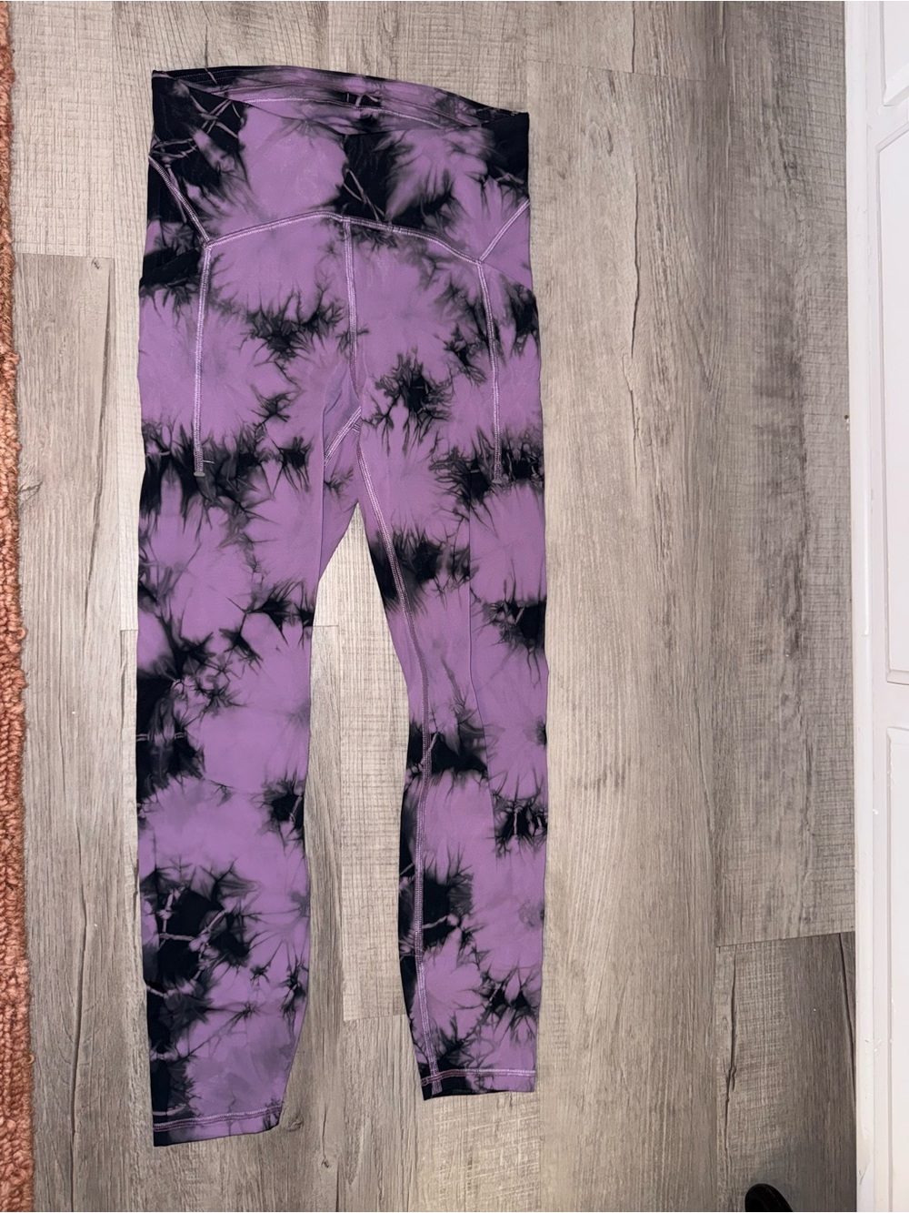 lululemon athletica Purple and Black Tie-Dye Girls' Leggings